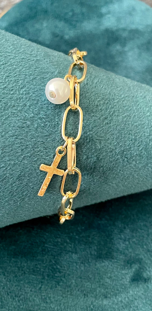 Bracelet croix perle - TRIVET